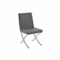 Casabianca Furniture Loft Eco-leather Dining Chair, Dark Gray - 35 x 18 x 20 in. CB-922-G